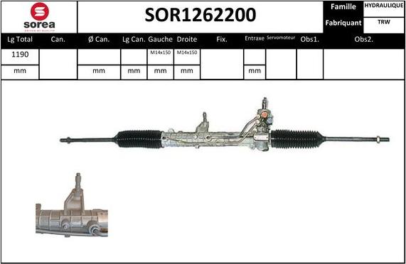 STARTCAR SOR1262200 - Рульовий механізм, рейка avtolavka.club