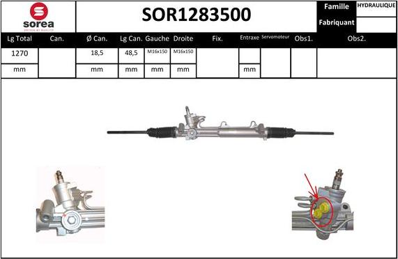 STARTCAR SOR1283500 - Рульовий механізм, рейка avtolavka.club