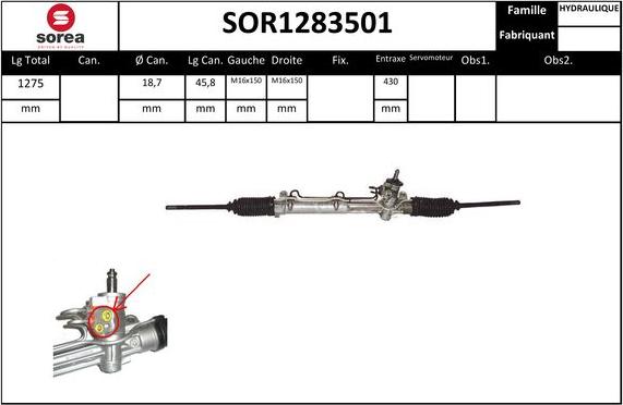 STARTCAR SOR1283501 - Рульовий механізм, рейка avtolavka.club