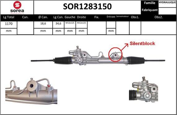 STARTCAR SOR1283150 - Рульовий механізм, рейка avtolavka.club