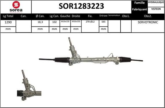 STARTCAR SOR1283223 - Рульовий механізм, рейка avtolavka.club