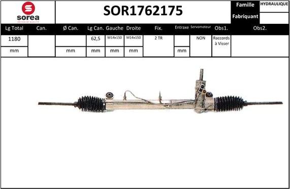 STARTCAR SOR1762175 - Рульовий механізм, рейка avtolavka.club