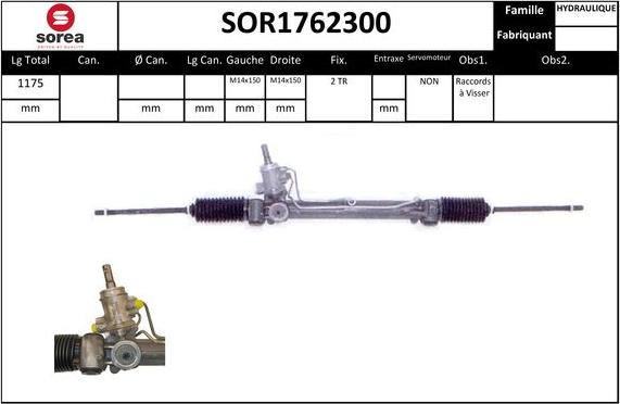 STARTCAR SOR1762300 - Рульовий механізм, рейка avtolavka.club