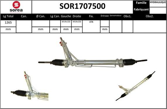 STARTCAR SOR1707500 - Рульовий механізм, рейка avtolavka.club