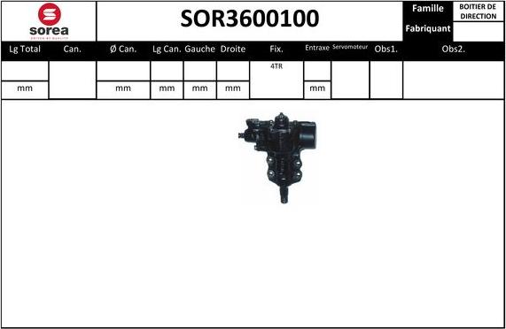 STARTCAR SOR3600100 - Рульовий механізм, рейка avtolavka.club