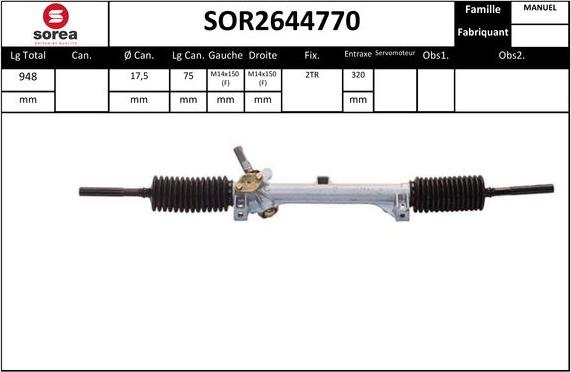 STARTCAR SOR2644770 - Рульовий механізм, рейка avtolavka.club