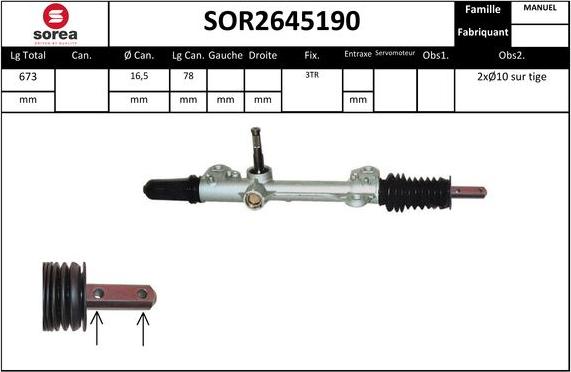 STARTCAR SOR2645190 - Рульовий механізм, рейка avtolavka.club