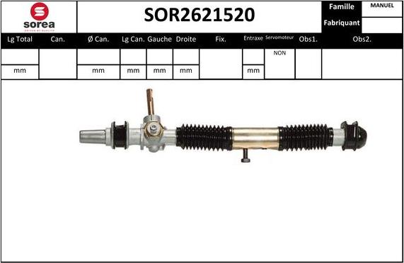 STARTCAR SOR2621520 - Рульовий механізм, рейка avtolavka.club