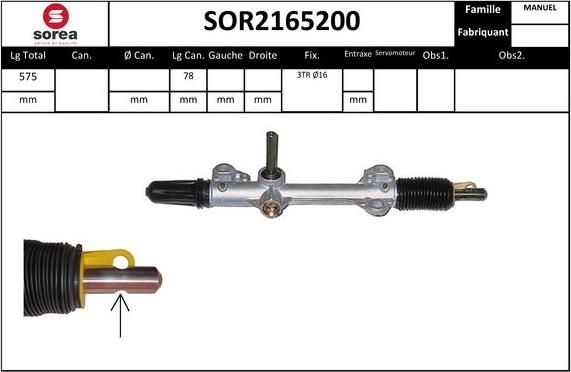 STARTCAR SOR2165200 - Рульовий механізм, рейка avtolavka.club