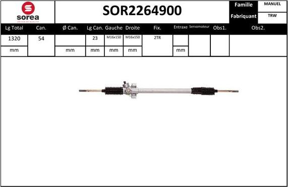 STARTCAR SOR2264900 - Рульовий механізм, рейка avtolavka.club