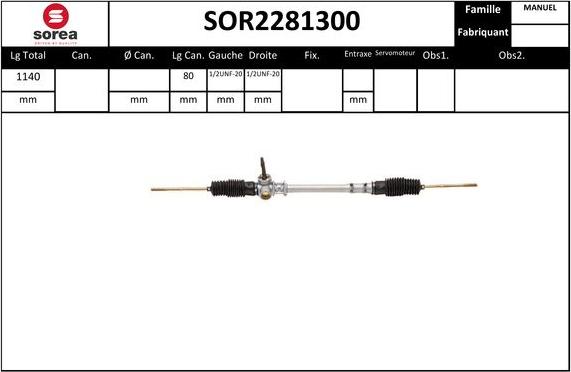 STARTCAR SOR2281300 - Рульовий механізм, рейка avtolavka.club