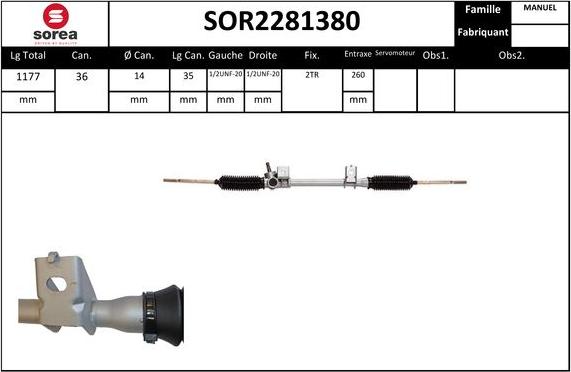 STARTCAR SOR2281380 - Рульовий механізм, рейка avtolavka.club