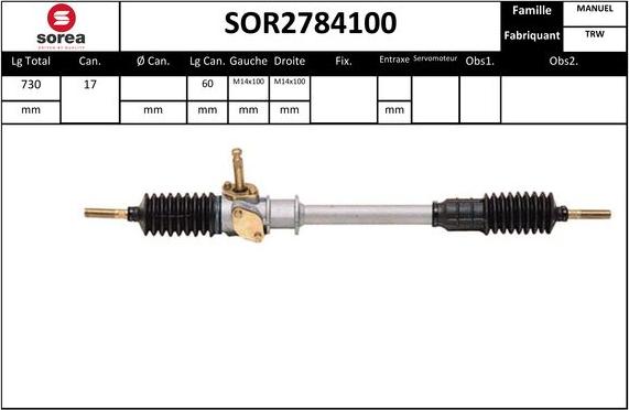 STARTCAR SOR2784100 - Рульовий механізм, рейка avtolavka.club