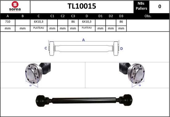 STARTCAR TL10015 - Карданний вал, головна передача avtolavka.club