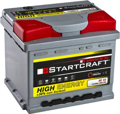 STARTCRAFT HE 50 - Стартерна акумуляторна батарея, АКБ avtolavka.club