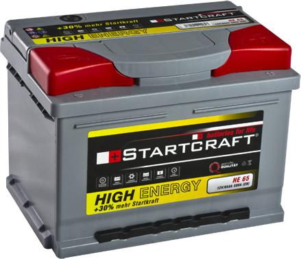 STARTCRAFT HE 65 - Стартерна акумуляторна батарея, АКБ avtolavka.club