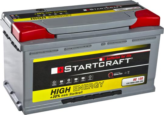 STARTCRAFT HE 100 - Стартерна акумуляторна батарея, АКБ avtolavka.club