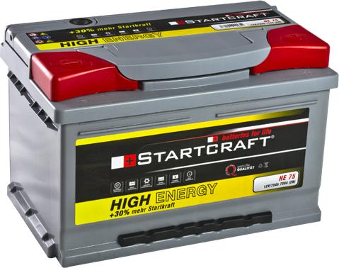 STARTCRAFT HE 75 - Стартерна акумуляторна батарея, АКБ avtolavka.club
