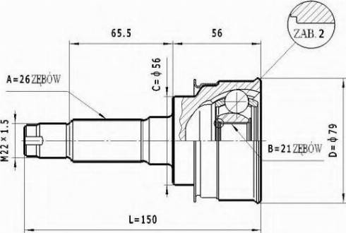 Statim C.463 - Шарнірний комплект, ШРУС, приводний вал avtolavka.club