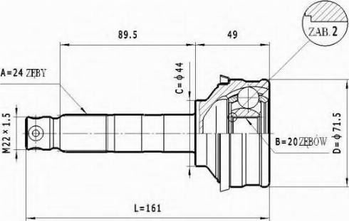 Statim C.404 - Шарнірний комплект, ШРУС, приводний вал avtolavka.club