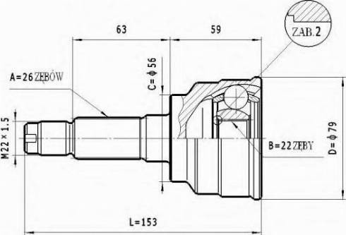 Statim C.478 - Шарнірний комплект, ШРУС, приводний вал avtolavka.club