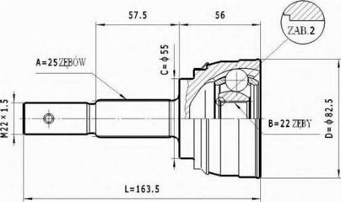 Statim C.539 - Шарнірний комплект, ШРУС, приводний вал avtolavka.club