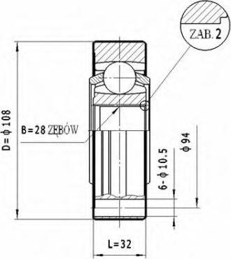 Statim CW.042 - Шарнірний комплект, ШРУС, приводний вал avtolavka.club