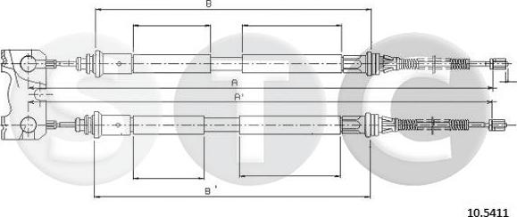 STC T481837 - Трос, гальмівна система avtolavka.club