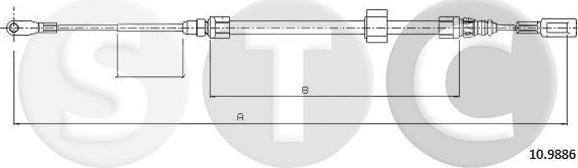 STC T483751 - Трос, гальмівна система avtolavka.club