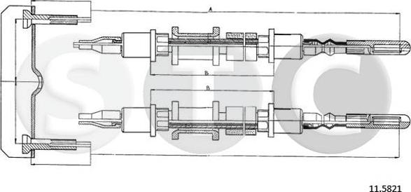 STC T482488 - Трос, гальмівна система avtolavka.club