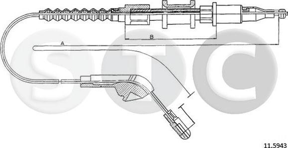 STC T482518 - Трос, гальмівна система avtolavka.club