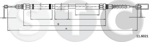 STC T482834 - Трос, гальмівна система avtolavka.club