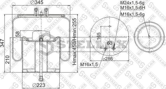 Stellox 90-49111-SX - Кожух пневматичної ресори avtolavka.club