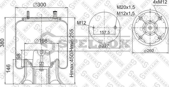 Stellox 90-41562-SX - Кожух пневматичної ресори avtolavka.club