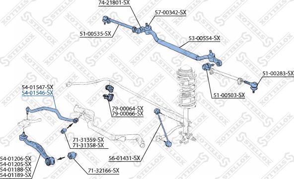 Stellox 54-01546-SX - Важіль незалежної підвіски колеса avtolavka.club