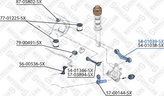 Stellox 54-01039-SX - Важіль незалежної підвіски колеса avtolavka.club