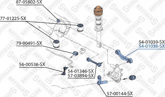 Stellox 54-01038-SX - Важіль незалежної підвіски колеса avtolavka.club