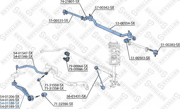 Stellox 54-01188-SX - Важіль незалежної підвіски колеса avtolavka.club