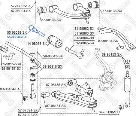 Stellox 55-98040-SX - Осьовий шарнір, рульова тяга avtolavka.club