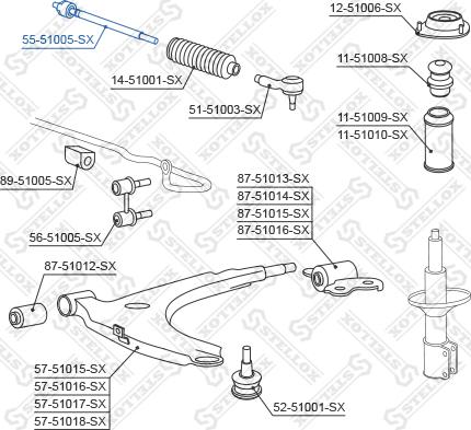 Stellox 55-51005-SX - Осьовий шарнір, рульова тяга avtolavka.club