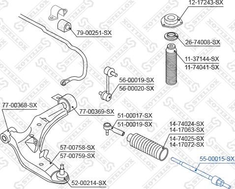 Stellox 55-00015-SX - Осьовий шарнір, рульова тяга avtolavka.club