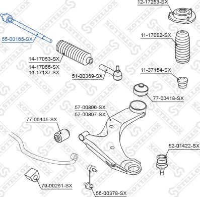 Stellox 55-00165-SX - Осьовий шарнір, рульова тяга avtolavka.club
