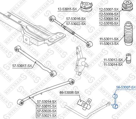 Stellox 56-53007-SX - Тяга / стійка, стабілізатор avtolavka.club