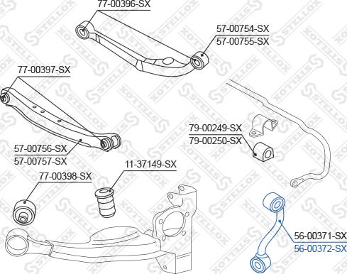 Stellox 56-00372-SX - Тяга / стійка, стабілізатор avtolavka.club