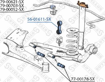 Stellox 56-01611-SX - Тяга / стійка, стабілізатор avtolavka.club