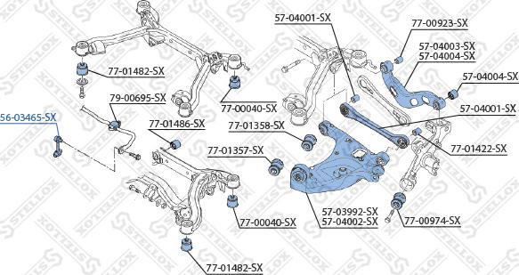 Stellox 56-03465-SX - Тяга / стійка, стабілізатор avtolavka.club