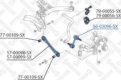 Stellox 56-03096-SX - Тяга / стійка, стабілізатор avtolavka.club