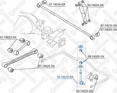 Stellox 56-74010-SX - Тяга / стійка, стабілізатор avtolavka.club