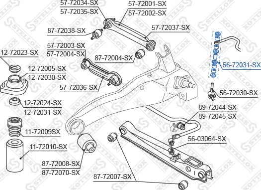 Stellox 56-72031-SX - Втулка, стабілізатор avtolavka.club