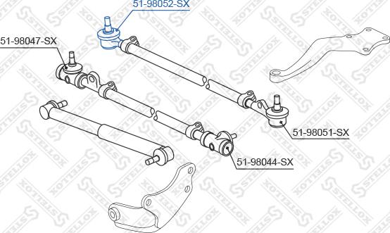 Stellox 51-98052-SX - Наконечник рульової тяги, кульовий шарнір avtolavka.club